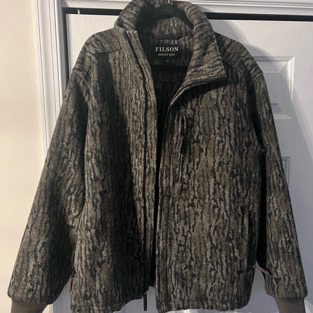 Filson x mossy oak mackinaw wool field jacket size Large